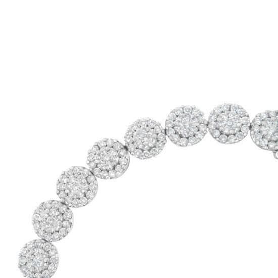 Genuine 14K White Gold Diamond Tennis Bracelet - 3.75 Cttw