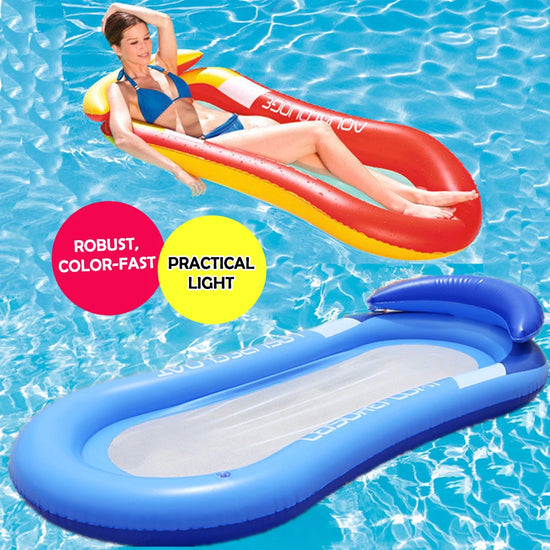 Premium Inflatable Water Hammock - Foldable Pool Float Lounger for Summer