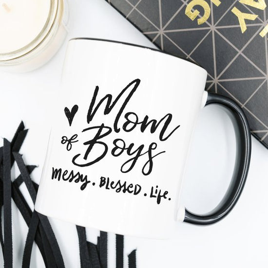 Mom Of Boys Coffee Mug - &