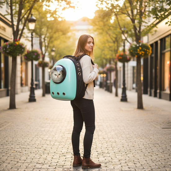 Lifestyle - Pet Visible in Backpack