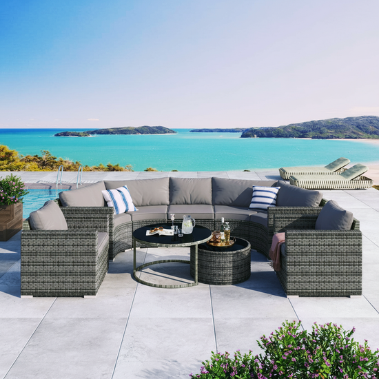 Luxury Half-moon Patio Set
