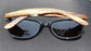 Genuine Zebrawood Sunglasses Stars & Bars - Polarized with Case