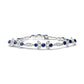 18K White Gold Diamond Sapphire Bracelet - 1.75 Cttw | 7 Inch