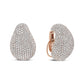 Genuine 18K Rose Gold 13.2 Cttw Micro-Pave Diamond Earrings
