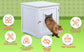 Cat House Side Table, Nightstand Pet House, Litter Box Enclosure