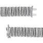 Sterling Silver Diamond Chevron Bracelet - 8.5 Cttw 7 Row S-Curved Link