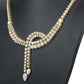 Certified 14K Yellow Gold Diamond Lariat Necklace - 17 Cttw Investment Grade