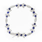 18K White Gold Diamond Sapphire Bracelet - 1.75 Cttw | 7 Inch