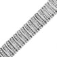 Sterling Silver Diamond Chevron Bracelet - 8.5 Cttw 7 Row S-Curved Link