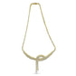 Certified 14K Yellow Gold Diamond Lariat Necklace - 17 Cttw Investment Grade