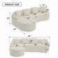 LuxeForm™ Grey Compression Sofa with Chaise Lounge & 4 Pillows - Modern Luxury