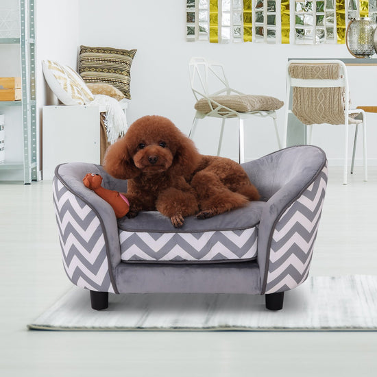 PawHut Soft Elevated Dog Sofa Bed – Warm & Raised Comfort for Puppies and Dogs