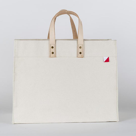 Heritage Canvas & Leather Box Tote - Artisan Crafted