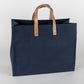 Heritage Canvas & Leather Box Tote - Artisan Crafted