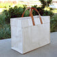 Heritage Canvas & Leather Box Tote - Artisan Crafted