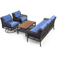 Genuine 4-Piece Wicker Patio Set - Swivel Chairs & Sofa Outdoor