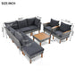 Genuine 9-Piece Patio Rattan Furniture Set - Outdoor Conversation