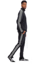 Single Stripe Zip Up Track Jacket and Track Pant Matching Set SET123