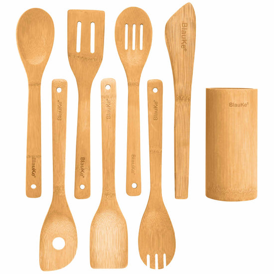 Artisan Bamboo Kitchen Utensils - 8-Piece Collection