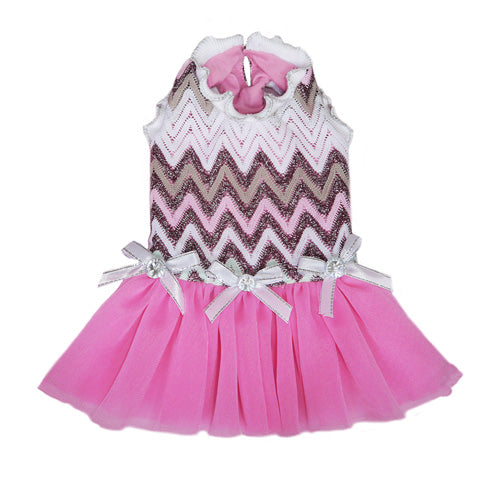 Daphne Party Dress - Chic Pet Fashion with Rhinestones & Tulle