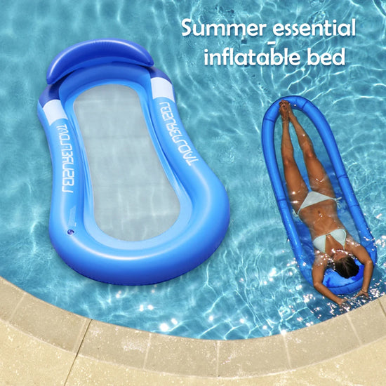 Premium Inflatable Water Hammock - Foldable Pool Float Lounger for Summer