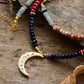 7 Chakra Moon Necklace - Healing Crystal Jewelry for Balance & Energy