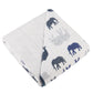 Blue Elephants and Spotted Wave Newcastle Blanket