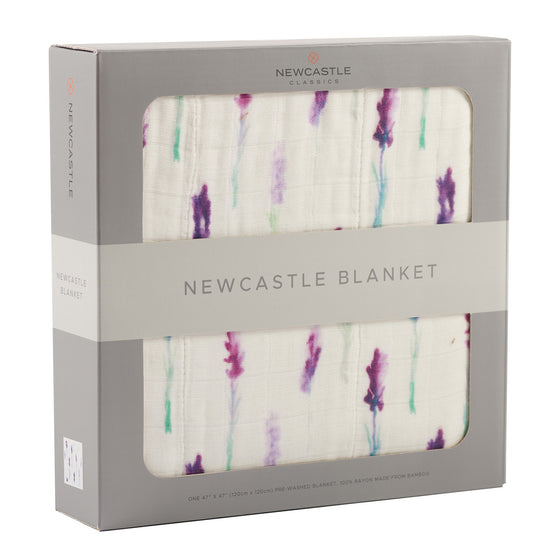 Lavender and White Newcastle Blanket