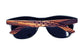 Genuine Zebrawood Sunglasses Stars & Bars - Polarized with Case