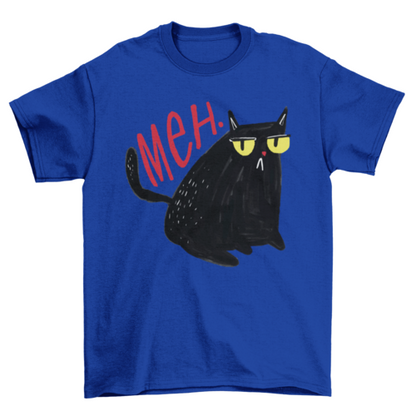 Funny Unimpressed Meh Black Cat T-shirt