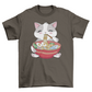 Genuine Cat Eating Ramen T-Shirt - Funny Graphic Tee Unisex