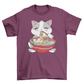 Genuine Cat Eating Ramen T-Shirt - Funny Graphic Tee Unisex