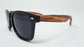 Genuine Zebrawood Sunglasses Stars & Bars - Polarized with Case