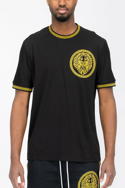 Lion Head Graphic T-Shirt - Men&