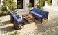 Genuine 4-Piece Wicker Patio Set - Swivel Chairs & Sofa Outdoor