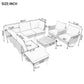 Genuine 9-Piece Patio Rattan Furniture Set - Outdoor Conversation