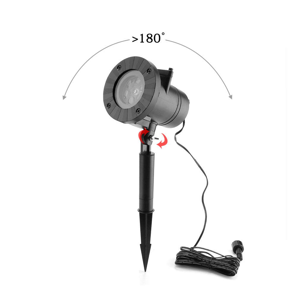 Outdoor spotlight with adjustable head on a white background