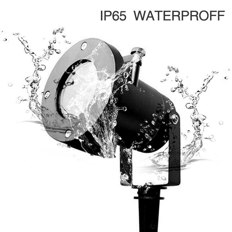 Waterproof outdoor light fixture with water splashes and &