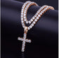 GALORE 3MM Tennis Chain & Cross Bundle - Complete Elegance