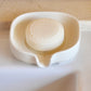 Self-Draining Porcelain Soap Dish - Eco-Friendly Ceramic Soap Saver