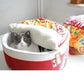 Pet Ramen Cushion Bed - Adorable Noodle Bowl Design for Cats & Small Dogs