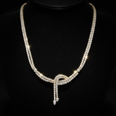 Diamond lariat on velvet