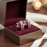 Earrings in elegant display