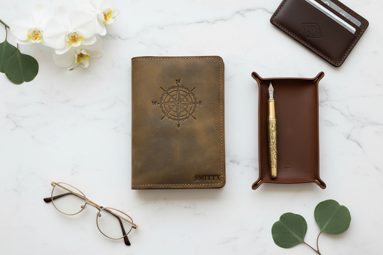 Editorial flat lay composition