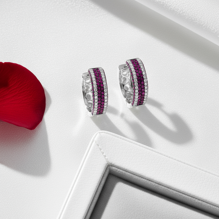 Elegant flat lay on marble