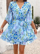 Genuine Devine Ruffled Mini Dress - Surplice Floral Print S-L