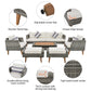 6-Piece All Weather PE Wicker Sofa Set - Outdoor Rattan Furniture