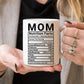 Mom Nutrition Facts Coffee Mug - Thoughtful Gift