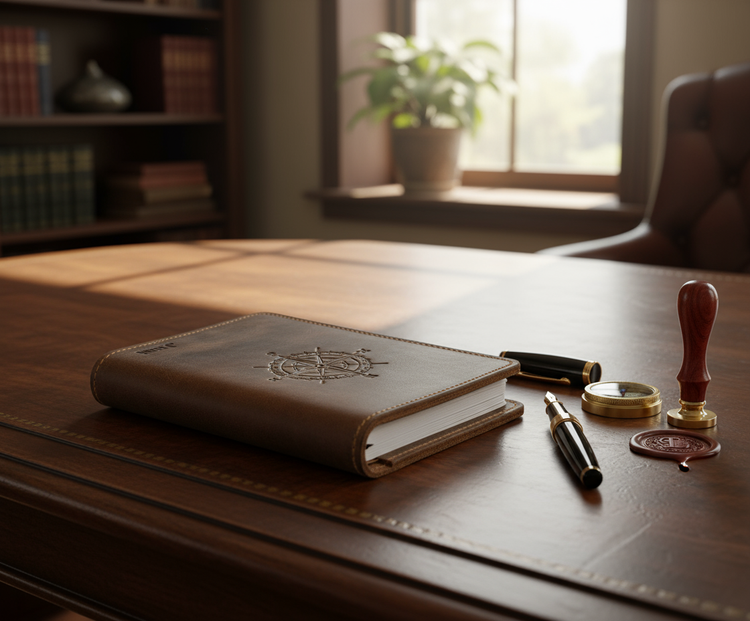 Luxury executive desk hero shot