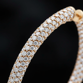 Macro close-up of diamonds and rose gold